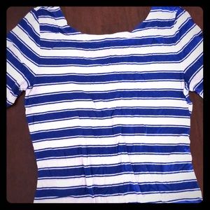 Banana republic blue stripe top